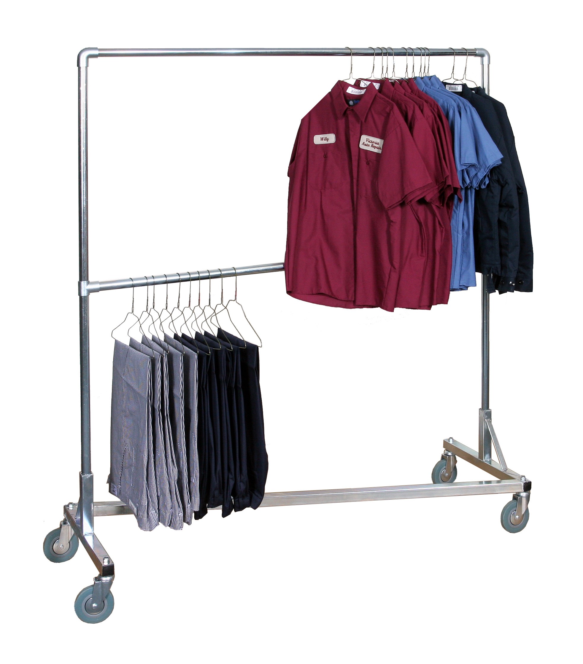 Folding Bottom Shelf for 4' Quality Fabricators¨ Heavy Duty Z Rack -  ClothesRacks